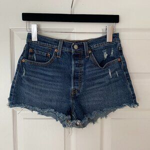 Levi's Womens 501 Original Button Fly Denim Shorts Size W27